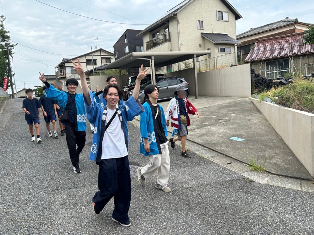【医療情報】学生まち活団体「HAMATTE」が松浜稲荷神社の神輿巡行に参加しました！